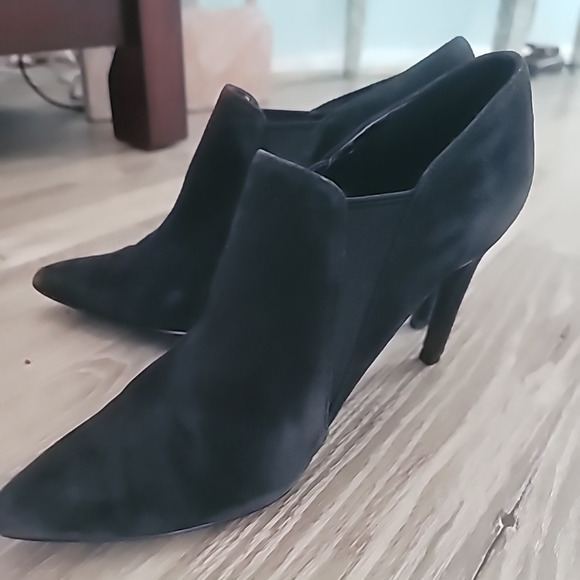 Cole Haan Women's Size 8 Grand OS Signature Black Suede Ankle Boots Stiletto - Picture 9 of 14